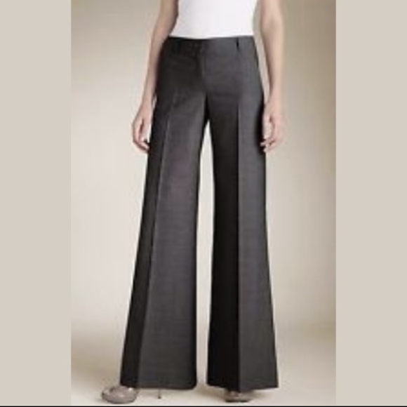 Theory Pants - THEORY Stretch Wool Tailor Lonan Wide Leg Pants
